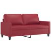 vidaXL Divano a 2 Posti Rosso Vino 140 cm in Similpelle