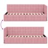 vidaXL Cornice del letto ad angolo Rosa 80 cm x 200 cm Velluto