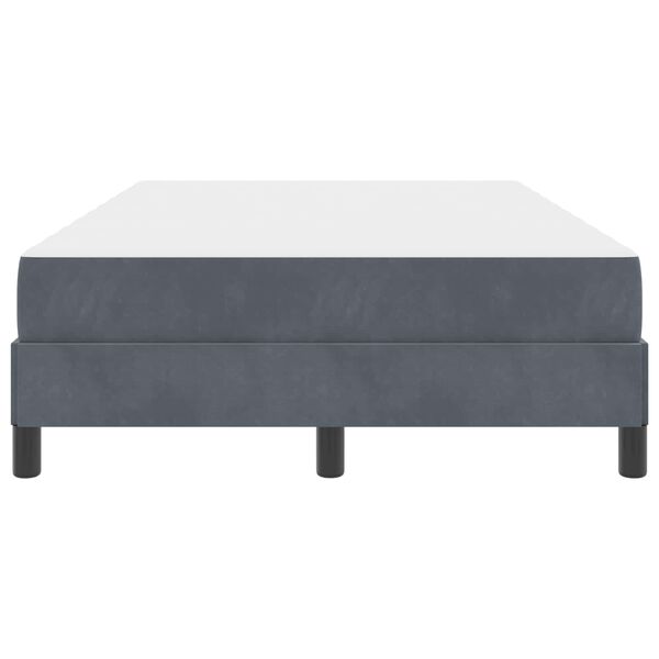 vidaXL Letto a molle con materasso Grigio scuro 120 x 200 cm Tessuto