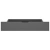 vidaXL Giroletto 2 Cassetti Grigio Scuro Legno Massello Pino 180x200cm