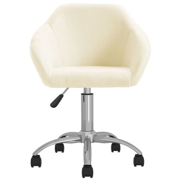 vidaXL Sedie da Pranzo Girevoli 2 pz Crema in Tessuto