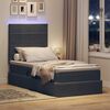 vidaXL Letto con contenitore e LED Grigio scuro 100 x 200 cm Velluto
