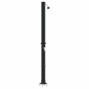vidaXL Doccia Solare da Esterno Nero 217 cm PVC e Alluminio