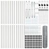 vidaXL Palo della recinzione Argento 50 x 0,4 m (rete 36 mm) Acciaio