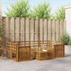 vidaXL Set divani 7 pcs Naturale Legno di Acacia Massello