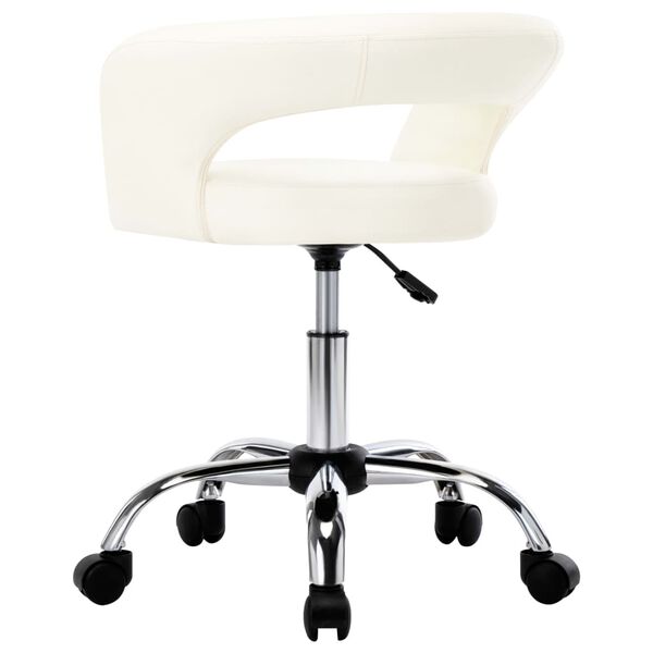 vidaXL Sedie da Pranzo 4 pz Bianche in Similpelle