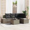 vidaXL Set Divano da Giardino 5 pcs Grigio polyrattan