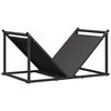 vidaXL Rastrelliera per Legna da Ardere Nera 70x43x34,5 cm