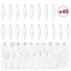 vidaXL Palla a spirale di Natale 40 pz LED Bianco 3 x 11 cm Plastica