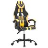 vidaXL Sedia da Gaming Girevole Nera e Oro in Similpelle