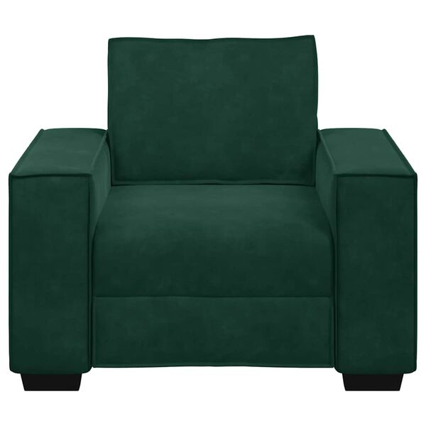 vidaXL Divano Sedia Verde Scuro 100x78x84 cm Velluto