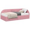 vidaXL Struttura Letto Angolare con Materasso 2 pcs Rosa Velluto