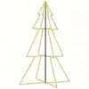 vidaXL Albero di Natale a Cono 240 LED per Interni Esterni 118x180 cm
