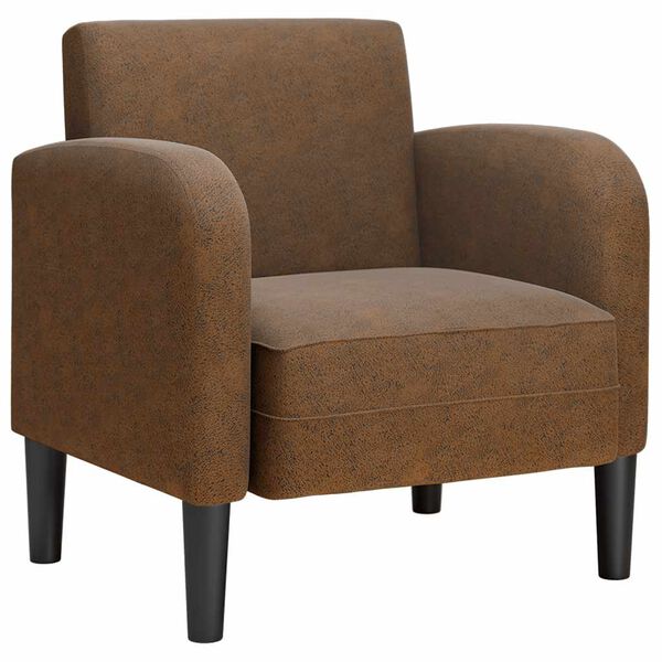 vidaXL Divano Sedia con Braccioli Marrone 54 cm in Similpelle