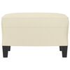 vidaXL Poggiapiedi Crema 60x50x41 cm in Similpelle
