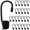vidaXL Ganci 24 pz Nero 4 mm x 5 cm Acciaio
