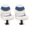 vidaXL Set Sedile da Barca Pieghevole 4 pz con Schienale Alto