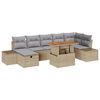 vidaXL Set Divano da Giardino 8 pz Beige polyrattan