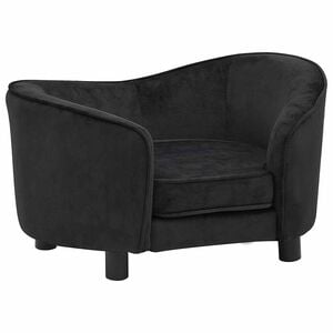 vidaXL Divano per Cani Nero 69x49x40 cm in Peluche