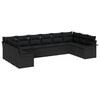 vidaXL Set Divano da Giardino 10 pz Nero polyrattan