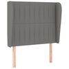 vidaXL Testiera ad Orecchio Grigio Scuro 83x23x118/128 cm in Tessuto