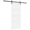 vidaXL Porta scorrevole 86 x 211 cm Legno ingegnerizzato Bianco e Nero