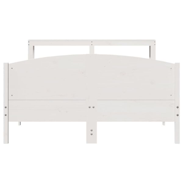 vidaXL Letto senza Materasso Bianco 140x200 cm Legno Massello di Pino