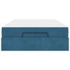vidaXL Struttura letto con materasso con materasso 2 pcs Blu Velluto