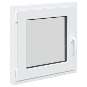 vidaXL Colore interno della finestra del seminterrato Bianco RISOR