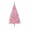 vidaXL Albero di Natale artificiale con luci integrate Rosa 180 cm PVC