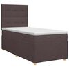 vidaXL Letto box spring con materasso Marrone Scuro 90 x 200 cm
