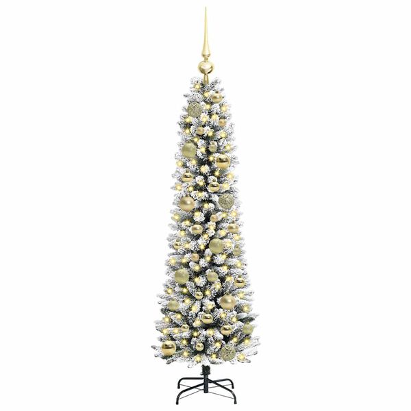 vidaXL Albero di Natale artificiale con 150 LED Bianco 120 cm