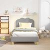vidaXL Struttura letto bambini con testata Grigio chiaro 80 x 160 cm