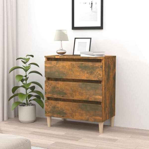 vidaXL Credenza Rovere Fumo 60x35x69 cm in Legno Multistrato