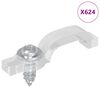 vidaXL Clip per Striscia LED 12 pcs Trasparente 23,8 x 7,3 x 4,3 mm