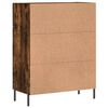 vidaXL Credenza Rovere Fumo 69,5x34x90 cm in Legno Multistrato