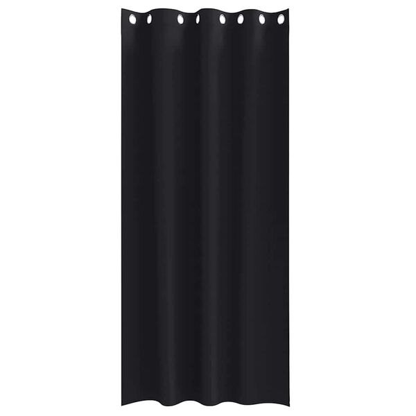 vidaXL Tende Blackout con Anelli 2 pcs Nero 260 x 140 cm Poliestere