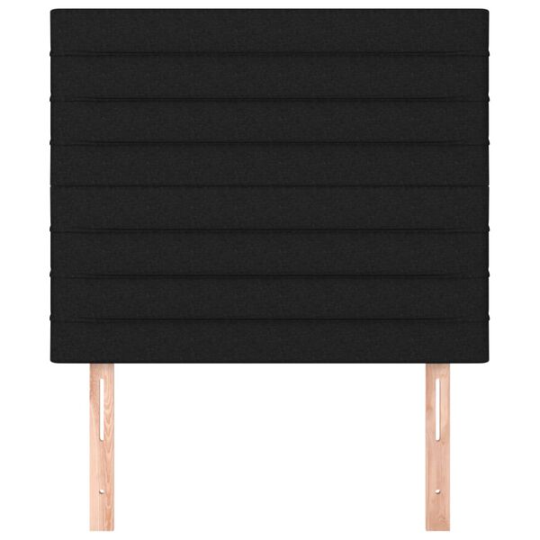 vidaXL Testiera Nera 90x5x118/128 cm Tessuto