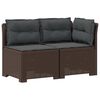 vidaXL Divano da Giardino a 2 Posti con Cuscini Aspetto Rattan PP