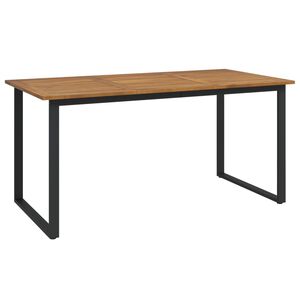 vidaXL Tavolo Giardino con Gambe a U 160x80x75cm Legno Massello Acacia