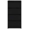 vidaXL Credenza Rovere Nero 37,5x35x76 cm in Legno Multistrato