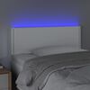 vidaXL Testiera Bianco a LED 100x5x78/88 cm in Similpelle