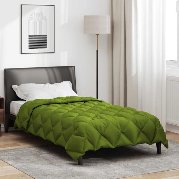 vidaXL Duvet Invernale Verde 220 x 135 cm Microfibra