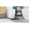 vidaXL Tappeto Antiscivolo per Bagno con Taglio per Toilette Viola