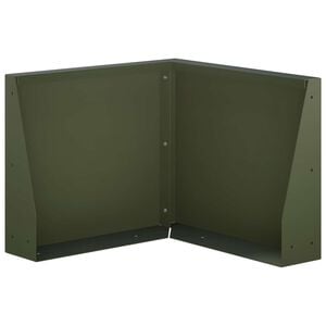 vidaXL Muro di contenimento 50 x 50 x 30 cm Acciaio Verde Oliva