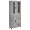 vidaXL Credenza Grigio Sonoma 69,5x34x180 cm in Legno Multistrato