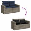 vidaXL Set Divani da Giardino 4 pz con Cuscini Grigio in Polyrattan