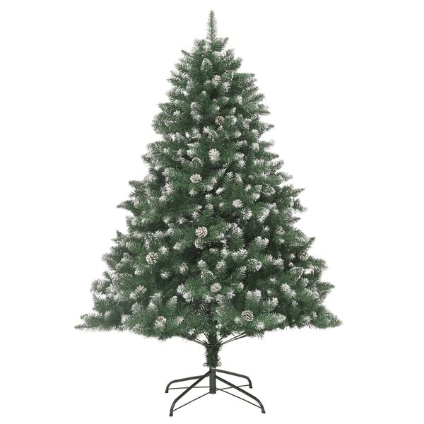 vidaXL Albero di Natale Artificiale con Base 240 cm PVC