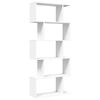 vidaXL Libreria divisoria per ambienti a 5 ripiani bianca 70x24x161 cm in legno ingegnerizzato