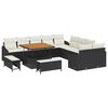 vidaXL Set Divano da Giardino 13 pz Nero polyrattan